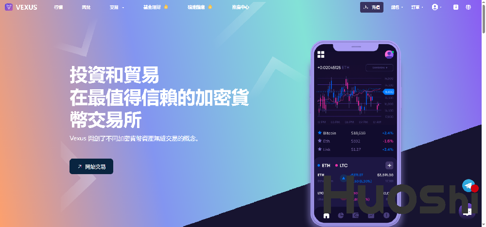 Vexus多语言虚拟币交易所-Java后端+Vue前端-支持现货合约理财挖矿